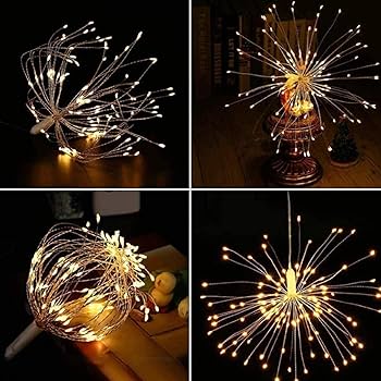 Amazon.co.jp: 屋外線香花火ライト | 外の木のための防水妖精の